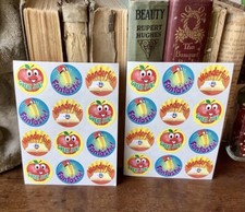 Pair of Vintage Trend Scratch And Sniff Sticker Sheets Teacher Motivational