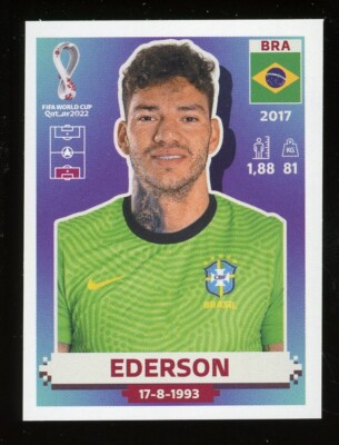 2022 Fifa World Cup Panini Sticker Qatar EDERSON Brazil BRA4