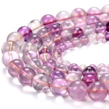 Natural Purple Fluorite Grd AAA Round 5MM 6MM 7MM 8MM 9MM Loose Beads D405