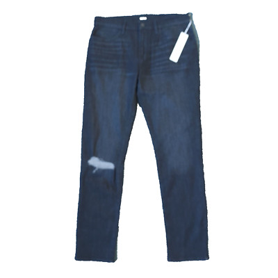 NWT Hudson Men's Size 34 X 32'' Ace Atomic Slim Black Distressed Jeans $235.00