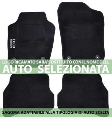 Tappetini Anteriore Posteriore Duster Set Di 4 Tappetini Auto In Moquette Con Logo Per Dacia Duster - Neri, Antiscivolo E Con Clip Di Fissaggio Tappeto Moto Garage