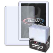 100 Top loaders 3X4 For Standard Size Trading, Sports Gaming Cards BCW SALE