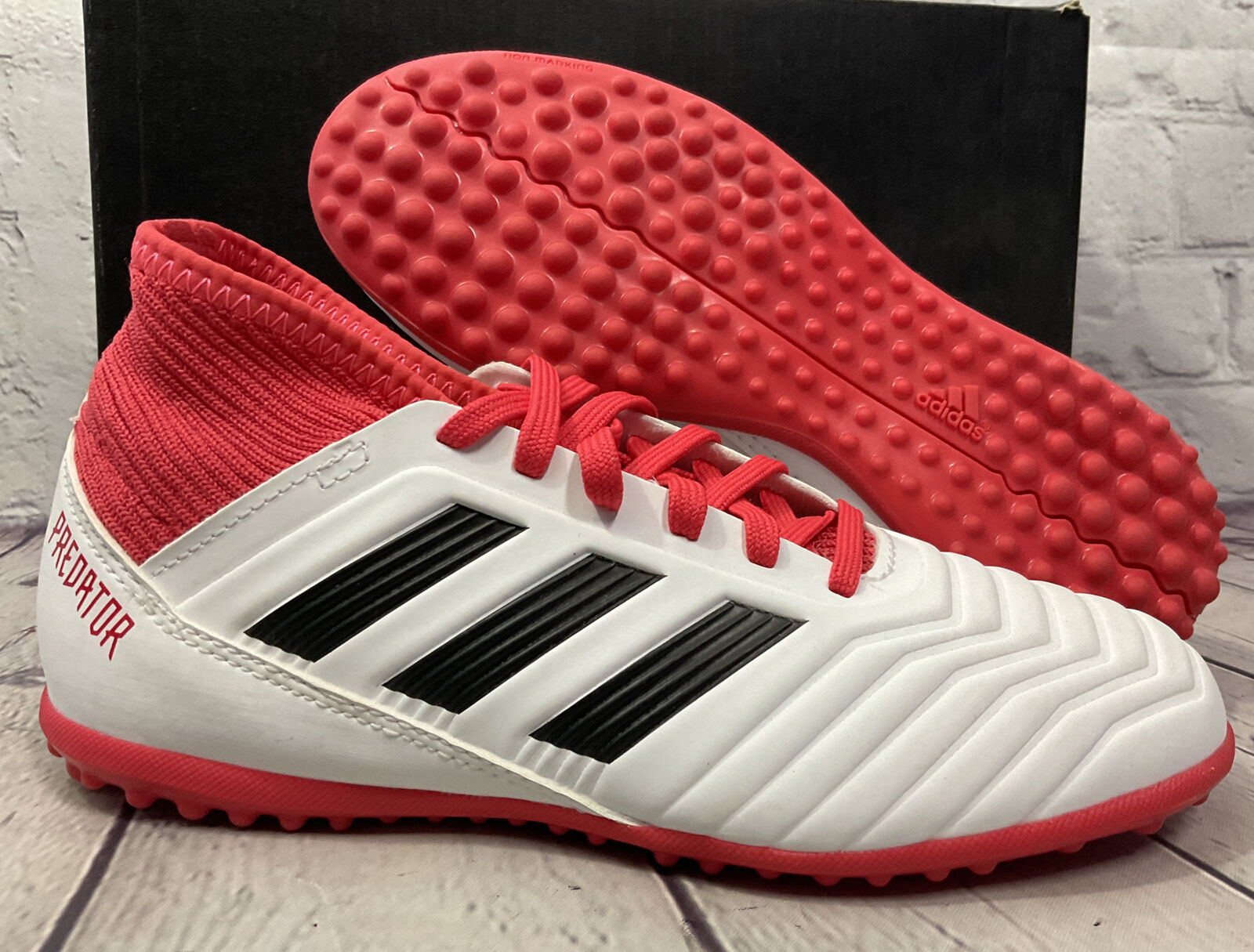 Adidas Youth Predator Tango 18.3 Soccer Shoes Size Black/White New With Box | eBay