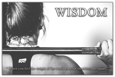 Workout Motivational Poster Art Print 11x17 Weight Lifting Home Gym Wall Decor
