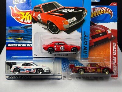 Hot Wheels - Toyota Rally Team - Pike's Peak Celica & Tacoma, 1970 Celica (red)