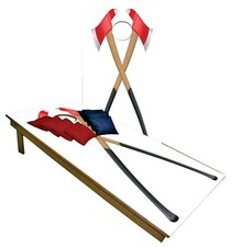 Cornhole Boards Two Symmetrical Axes BEANBAG TOSS GAME w Bags Set