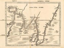 Early Antique Map of Asia: Tabula Moderna Indiae by Waldseemüller, 1513