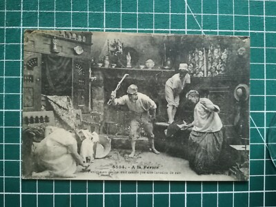 sk239 AK um 1917 Folklore - Rund um die bretonischen geschlossenen Betten - Ratteninvasion