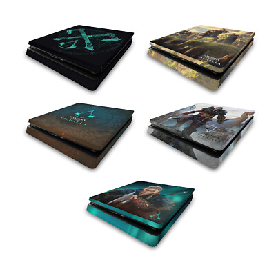 OFFICIAL ASSASSIN'S CREED VALHALLA KEY ART VINYL SKIN FOR SONY PS4 SLIM CONSOLE