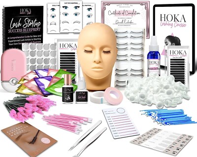 Lash Eyelash Extension Kit for Beginners & Lash Training Course & Certificatio