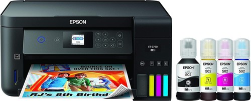 Epson Expression ET-2750 ECOtank Wireless Color All-in-One Printer with Scanner