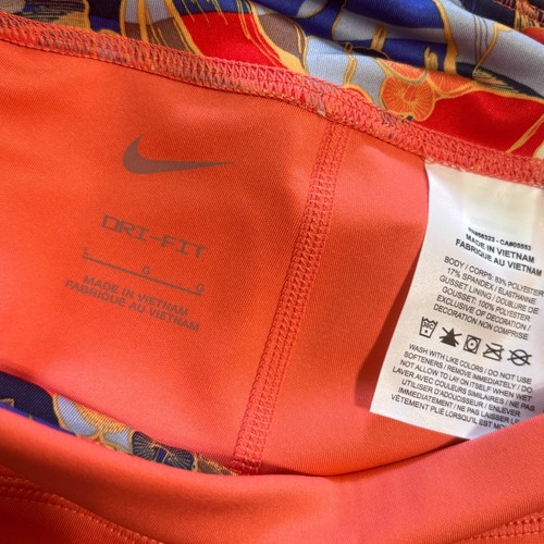 Nike One Luxe Leggings Big Kids Girls Sz Large Tight Fit Mixed Floral/Solid - Picture 7 of 9