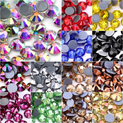 2mm 3mm 4mm 5mm Hotfix Rhinestones Flat Back Gems Crystal Glass Art Deco Beads - Afbeelding 1 van 52