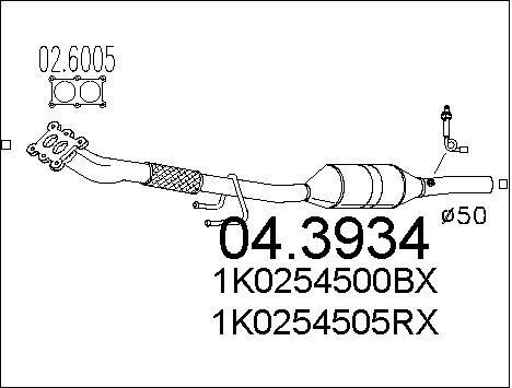 Catalyseur essence 1.6 pour Audi A3 Golf 5 et Seat Leon Altea