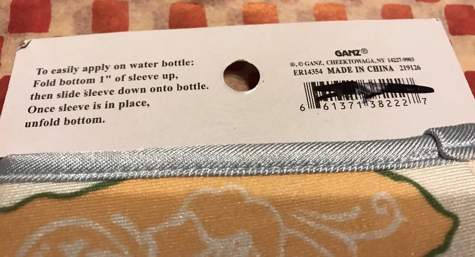 New Ganz Embroidered Water Bottle Sleeve Neoprene Breath Deeply Floral - Image 3 of 4