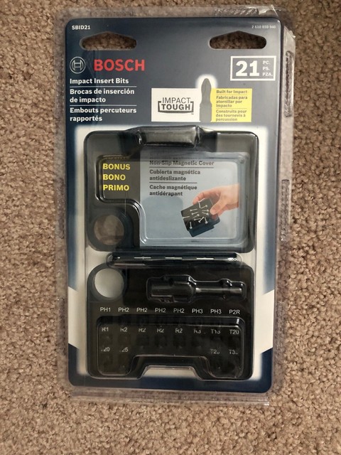 Bosch Sbid21 21 Piece Impact Insert Bit Kit Free Shipping For