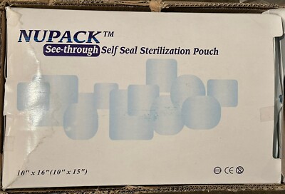 Maytex 600pcs 10'' x 16'' Large Self-Sealing Sterilization Pouch, (3 Boxes)