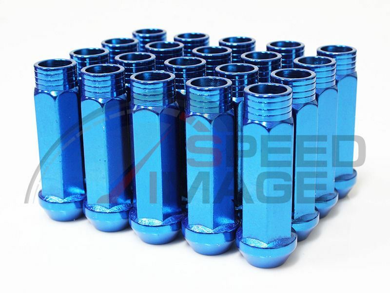 Z RACING BLUE 70MM OPEN EXTENDED STEEL 12X1.5MM LUG NUTS SET 20