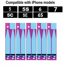 7 pcs Battery Glue Adhesive Tape Stripe Replacement for Iphone 5 6 6S 7