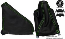 GR?N NAHT LEDER SCHALTSACK & HANDBREMSMANSCHTE F?R HONDA CIVIC DEL SOL 92-97