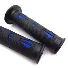 7/8" LEFT 1" RIGHT  Sport Dirt Bike Rubber Hand Grips-Black BLUE For YAMAHA