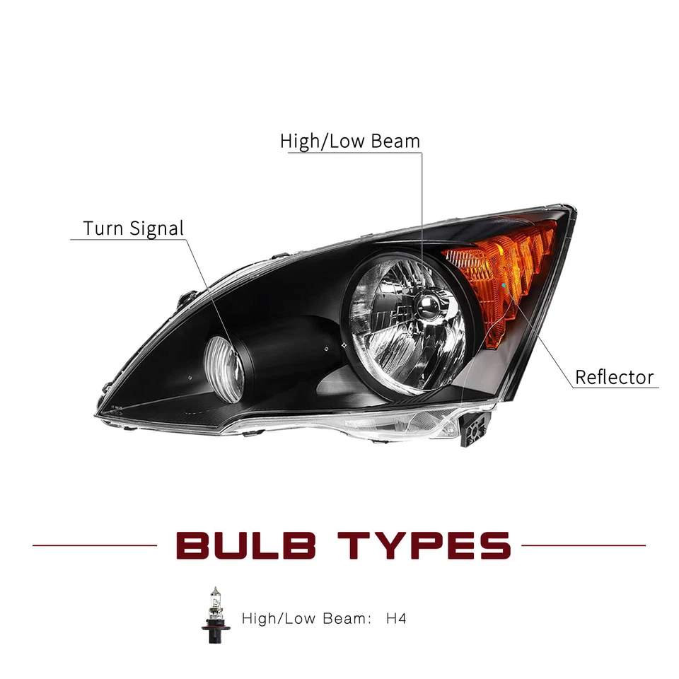 Faros esquineros ámbar negros L+R para Honda CRV CR-V 2007-2011 Foto 2 de 4