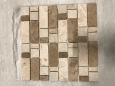 MOSAIC MARBLE  TILES 300MM X 300MM CREAM NATURAL BEIGE 