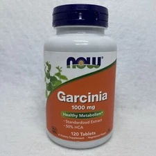 NOW FOODS Garcinia 1,000 mg - 120 Tablets EXP 07/26 Garcinia Cambogia