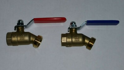 #ad #ad PAIR 1 2quot; Female NPT Full Port Ball Valve Lever Hose Wash Machine Bibb Spigot $26.00