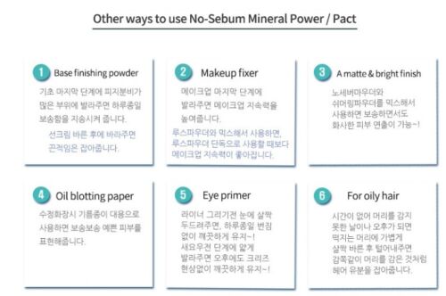 INNISFREE Kein Talg-Mineralpakt 8.5g Öl-Kontrolle-lichtdurchlässiges Pulver - Bild 5 von 12