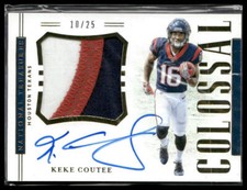 2018 Panini Nat Treas #RCS-KC Keke Coutee RC Colossal Signatures Prime #/25