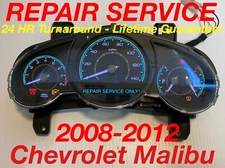2012 GM Chevrolet Malibu Instrument Gauge Cluster REPAIR SERVICE 08 09 10 11 12