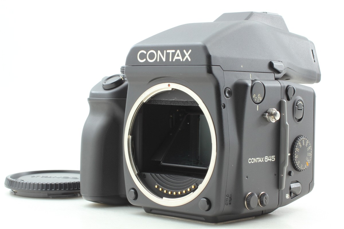 フィルムカメラ CONTAX 645 120/220 MFB-1A Top MINT] Contax 645 Film Camera MF-1 AE MFB-1A 120 220 AE