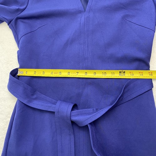 NWT Sz 8 Trina Turk Dress Shirtdress Blue Belted Lined - Picture 10 of 10