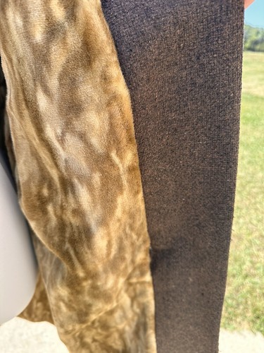 Cappotto donna tweed lana pelliccia sintetica fodera Union USA film prop vintage senza marchio - Foto 21 di 21