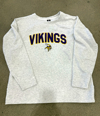 NFL Team Apparel Minnesota Vikings NFL Women's Sweatshirt Gray Size M