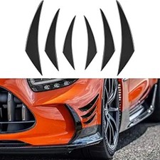 6PCS Car Spoiler Canards Kit, Front Bumper Lip Splitter, Anti Collision Black