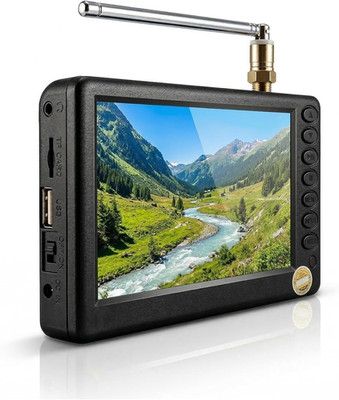 5'' Portable Mini Digital TV, 1080P 2 in 1 with FM Radio, Rechargeable Battery, 