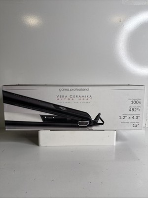 Gama Professional Silk Chrome Titanium Hair Straightener Flat Iron - 1.2'' x 4.3''
