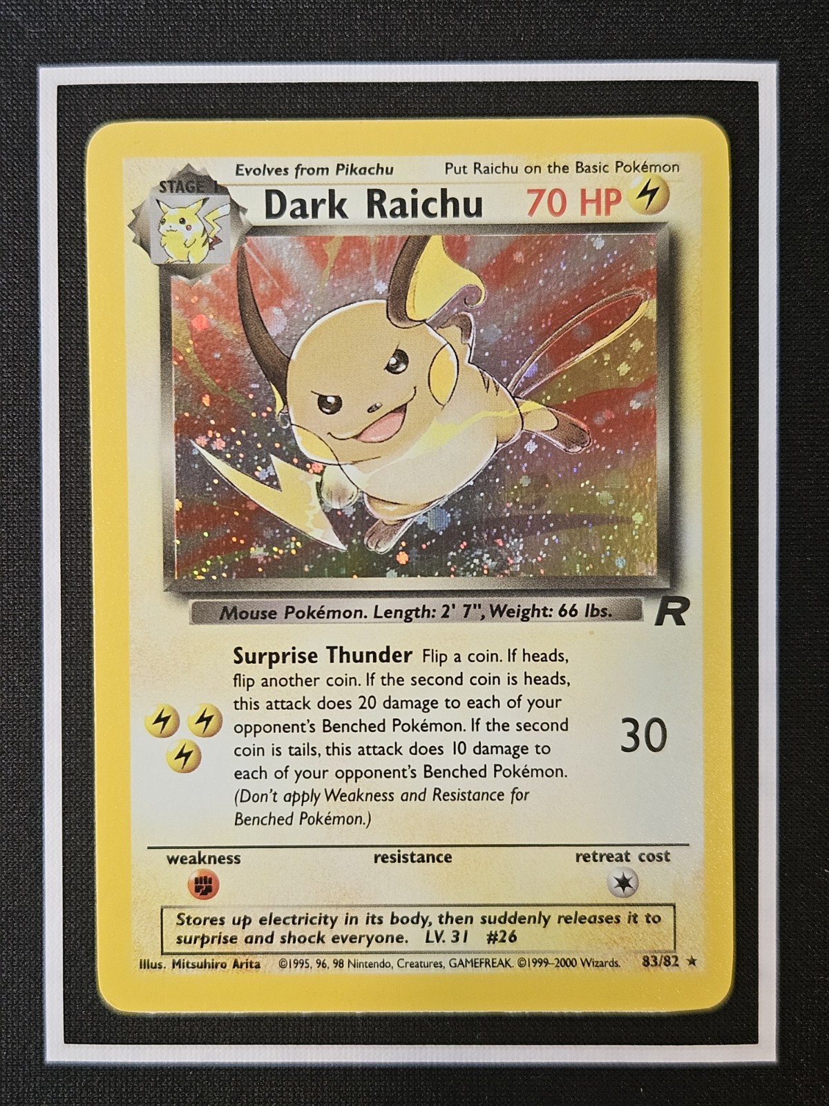 Dark Raichu 83/82 Team Rocket Holo