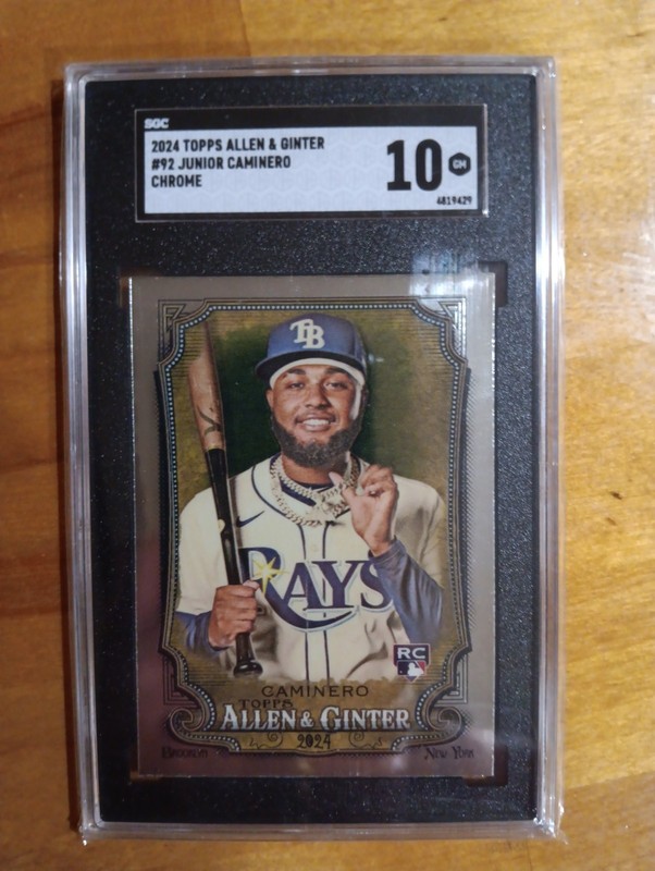 2024 Topps Allen & Ginter - Chrome Junior Caminero #92 (RC) 10 GEM MINT