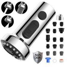 Pull Down Kitchen Faucet Head Replacement 3 Function Spray Head for Moen Delta..