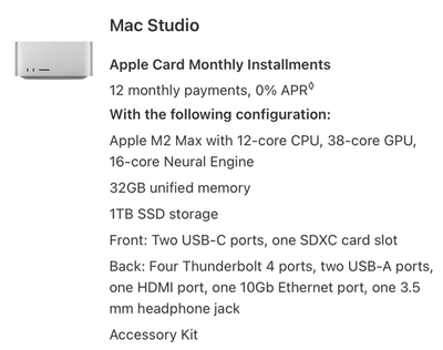 カスタム Mac Studio M2 MAX 32G / 1TBSSD 38コア Apple Mac Studio M2 Max 12-Core 64GB RAM 1TB SSD 30-Core GPU