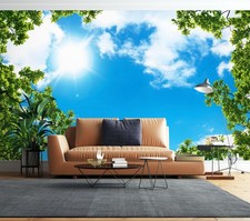 3D Blue Sky B8207 Wallpaper Wall Mural Removable Self-adhesive Amy