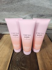 3PK Bath  Body Works Fresh Musk Body Cream 8 oz NEW