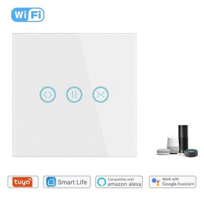 Tuya WiFi Smart Touch Vorhang Jalousien Rolladenschalter Smart Life APP-Steuerung UK
