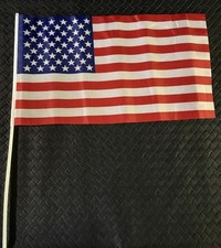 Celebrate 4th Of July With A Dozen American Flags 7.75  X 14  On White Sticks.
