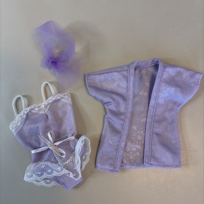 Barbie Fancy Frills Lingerie Fashions 1986 Lavender 3180 Peignoir Set Purple