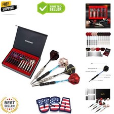 Darts Metal Tip Set Professional Metal Darts for Dartboard Steel Tip Darts wi...