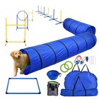 Dog Agility Training Kit Obstacle Course Equipment Set Jump Tunnel Outdoor